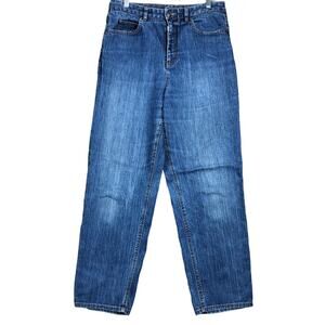 Vintage Talbots Womens Jeans Blue High Rise Straight Leg Cotton Blend Stretch 12